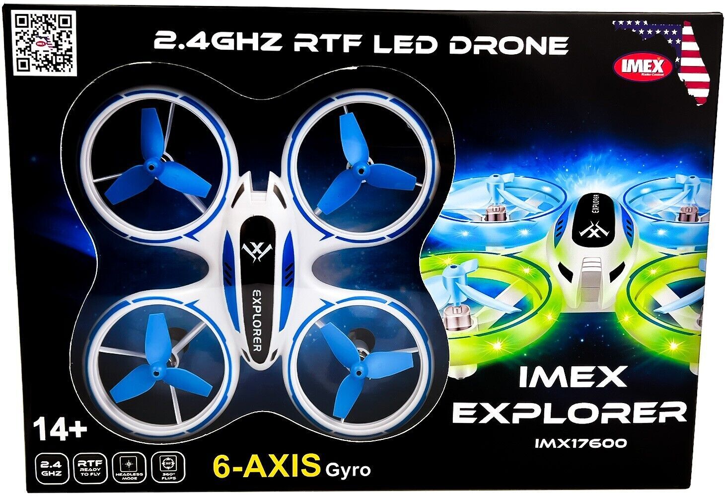 IMEX Explorer 2.4 GHz 6 Axis Gyro Mini Quadcopter Drone Blue Leonard s Cleaning Supplies